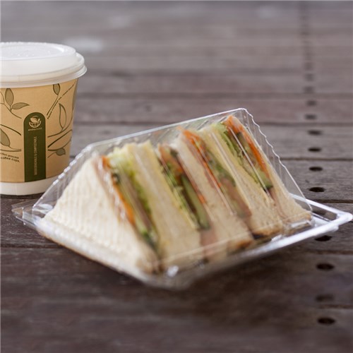 Plastic Four Point Sandwich Wedge Clear
